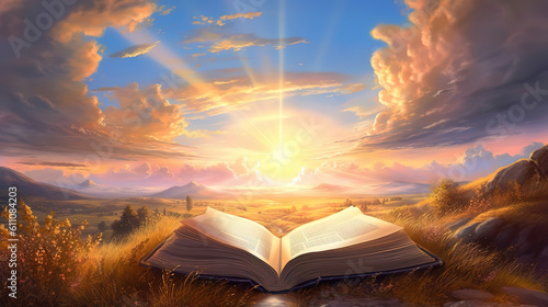 Obraz na plátně Jesus god Divine nature background sky clouds faith religion