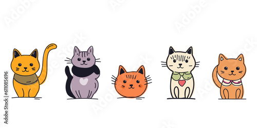 Photography Collection cats isolated on white