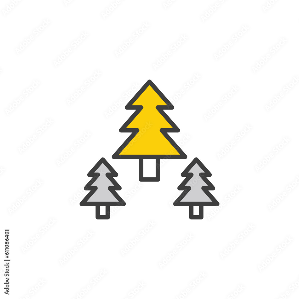 Virgin Forest icon design with white background stock illustration