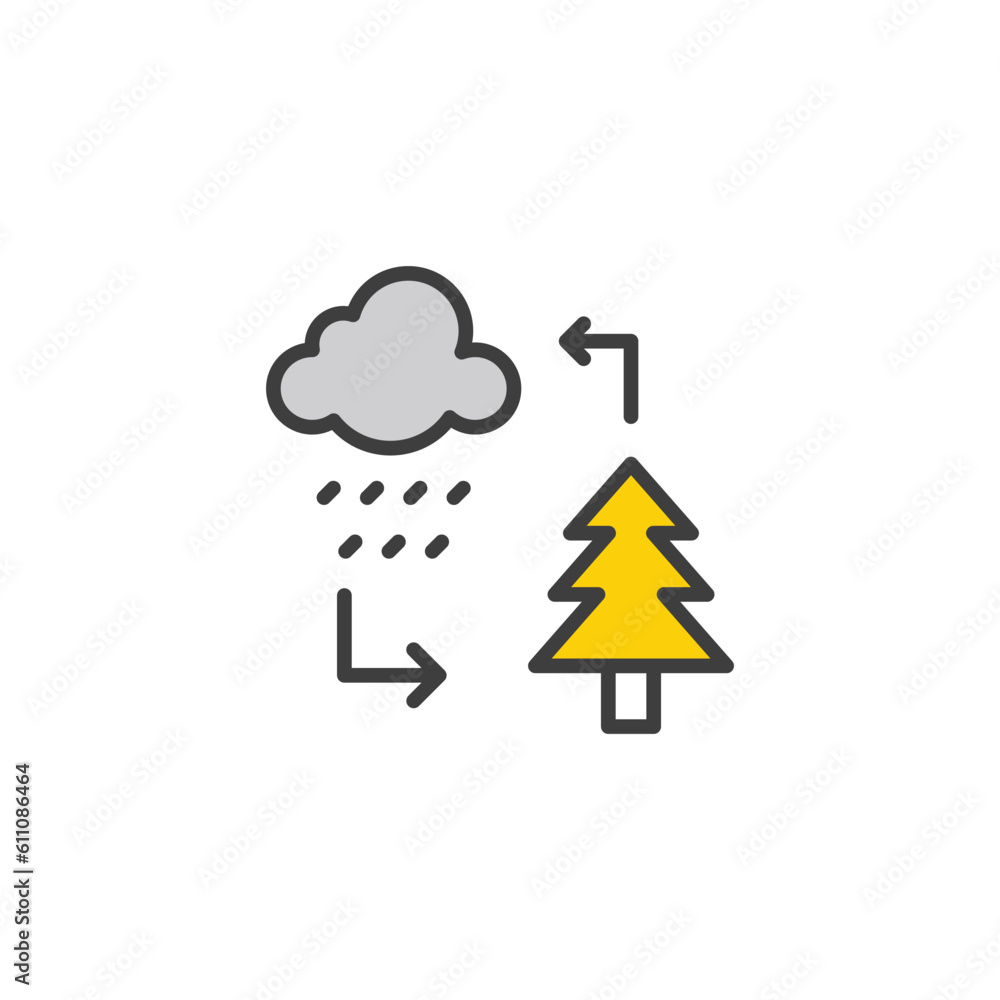 Ecosystem icon design with white background stock illustration Ecosystem icon design with white background stock illustration