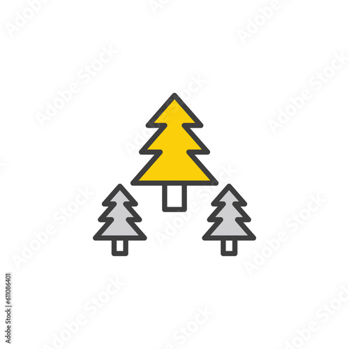 Virgin Forest icon design with white background stock illustration