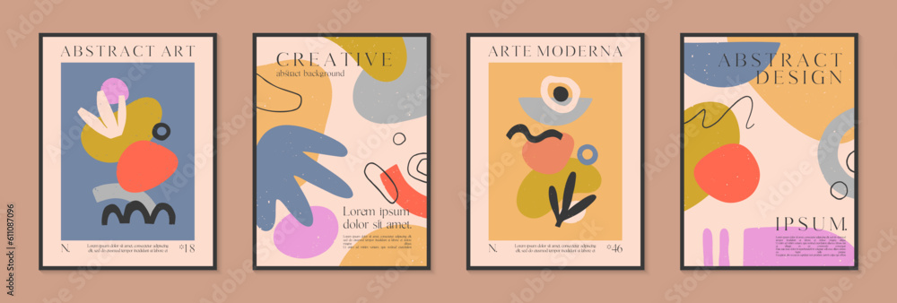Art modern vector posters with hand drawn organic shapes,textures and doodles.Trendy contemporary illustrations for prints,flyers,banners,invitations,branding design,covers,home decor Art modern vector posters with hand drawn organic shapes,textures and doodles.Trendy contemporary illustrations for prints,flyers,banners,invitations,branding design,covers,home decor
