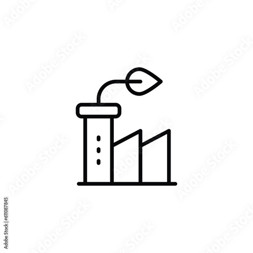 Eco Industry icon design with white background stock illustration