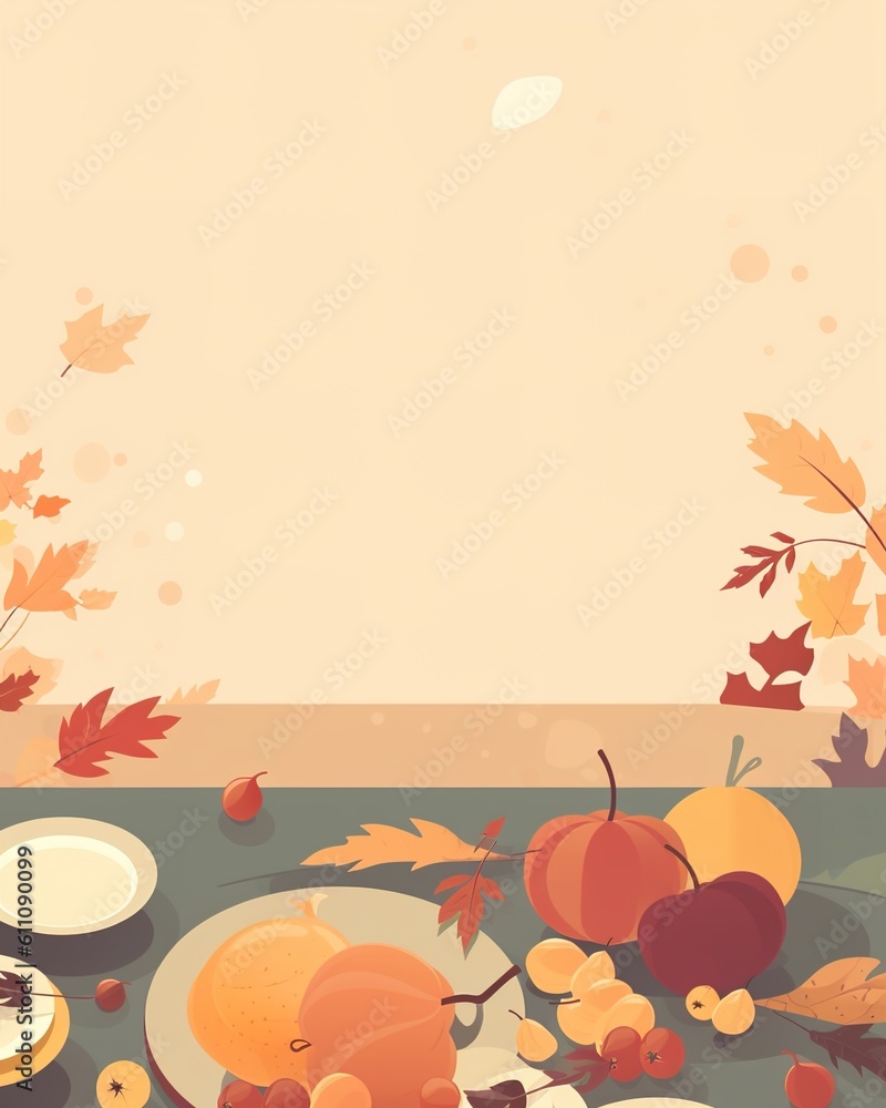 Vector illustration of thanksgiving invitation and greeting card ...