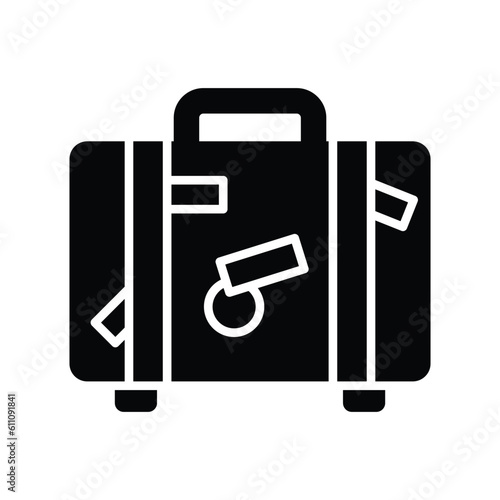Carefully crafted icon design of luggage bag in trendy style, travel baggage vector design, suitcase icon