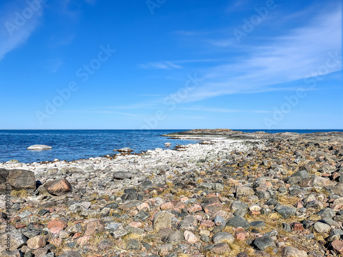Stony coastline to the balt...
