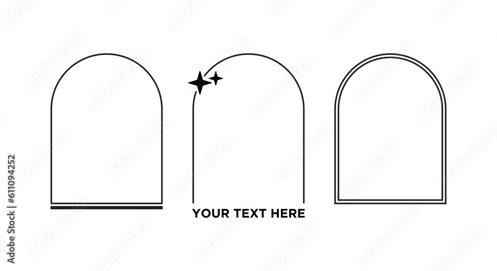 Arch Vector, Arch Icon, Arch Illustration, Round Frame, Arch Frame