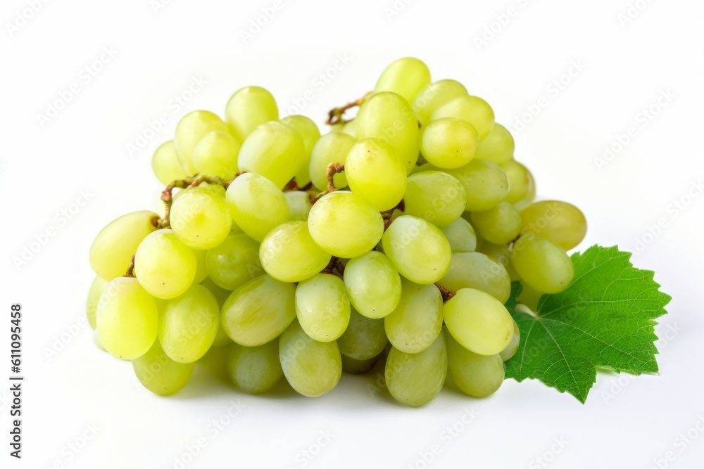 Appetizing tasty white table grapes. The concept of proper nutrition and vitamins in the crop. AI generated Appetizing tasty white table grapes. The concept of proper nutrition and vitamins in the crop. AI generated