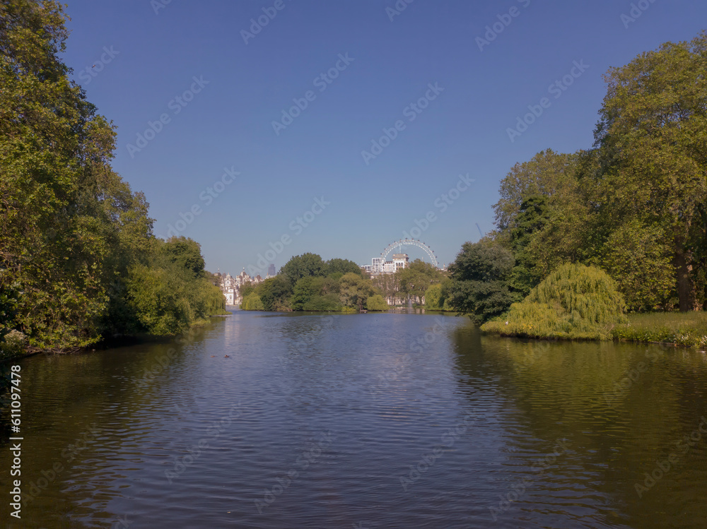 A summers day in St James Park in central London, UK