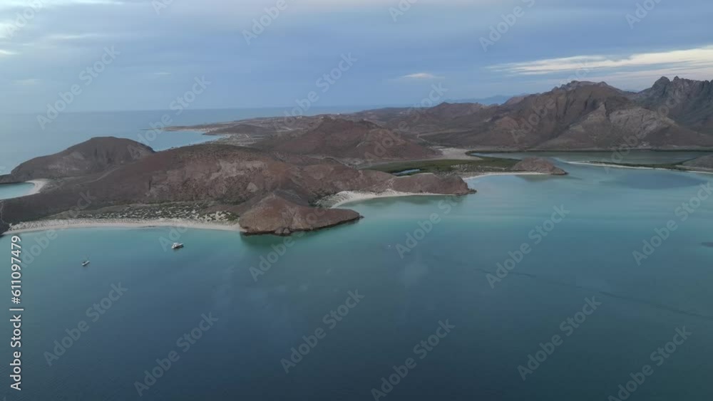 Cinematic drone shot of Balandra Beach Mexico Cinematic drone shot of Balandra Beach Mexico