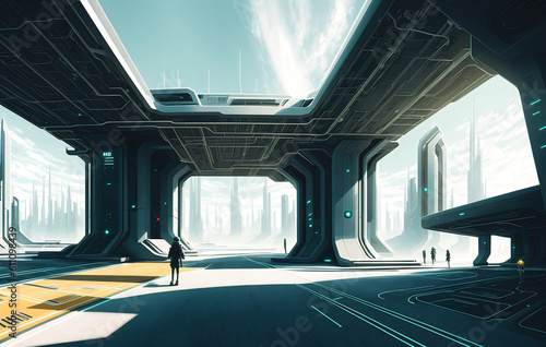 A fantastic city of the future. Generative AI. © Anton Dios