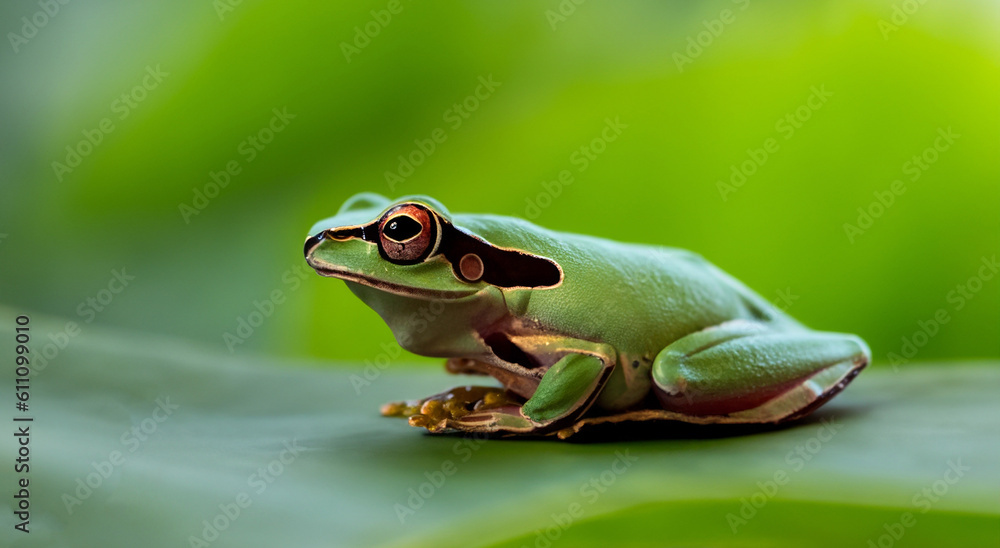 beautiful frog in high definition on a small leaf beautiful frog in high definition on a small leaf