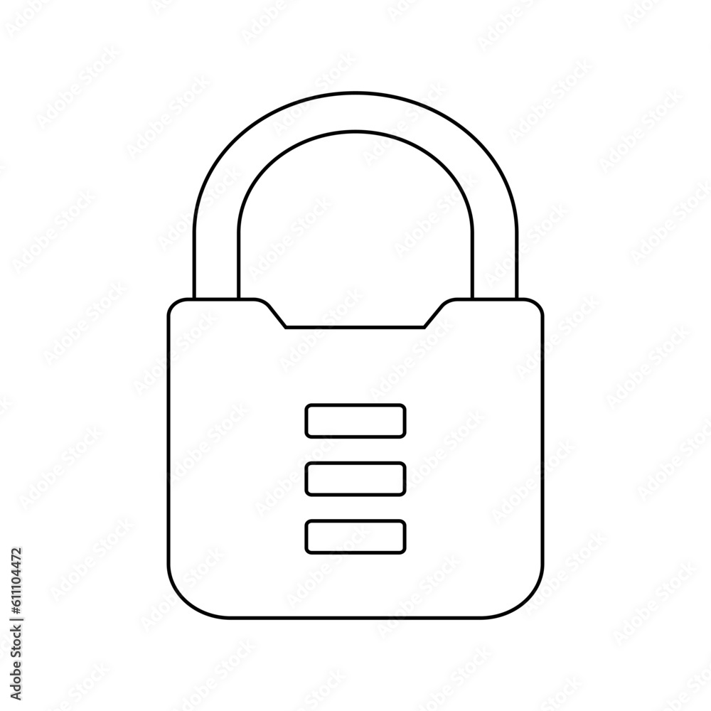 The silhouette of a padlock, good protection for the house on a white background. The silhouette of a padlock, good protection for the house on a white background.