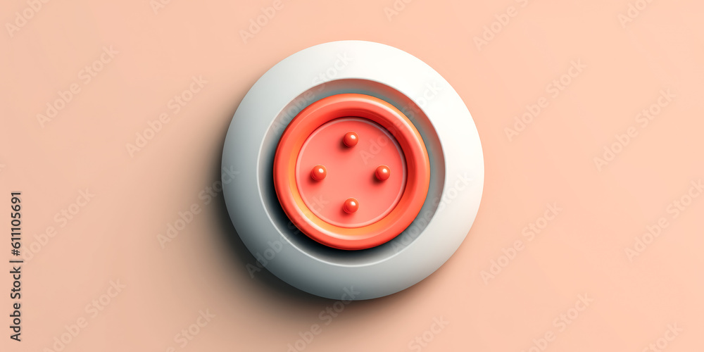 An illustration of a bright blue UI button on a white background - generative ai An illustration of a bright blue UI button on a white background - generative ai