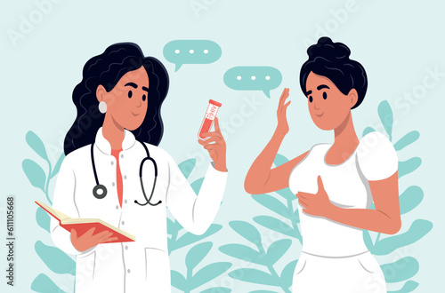 HIV testing day. A young smiling female doctor holds a tube with blood. Laboratory examination for HIV. Analysis for the prevention of AIDS. June 27. Annual health day banner.