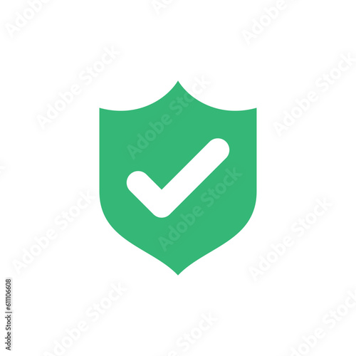Checklist Check Mark Tick Shield Icon Vector Template