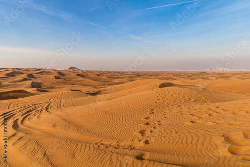 The Empty Quarter, or Rub al Khali - The world's largest sand desert in Dubai. photo