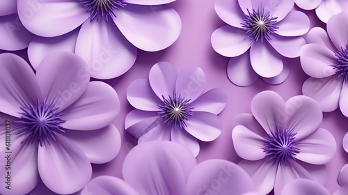 Flowers decoration background 3D. Generative AI © vie_art