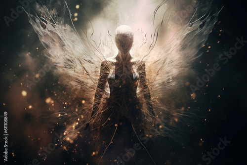 Tablou pe pânză Religion, fantasy, fashion, good and evil concept