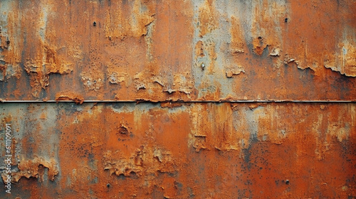 a wall of rust-colored orange texture, generative ai