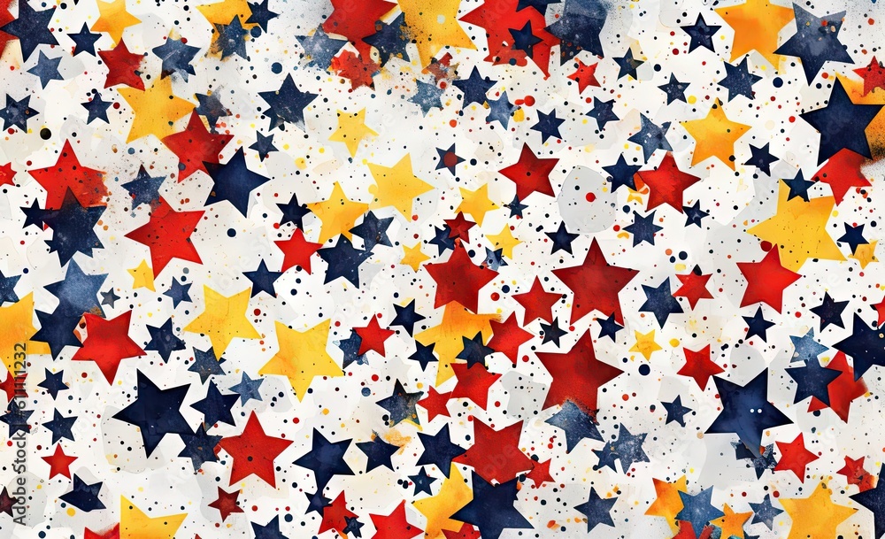 stars that symbolize american independence in red, blue or yellow Generative Ai stars that symbolize american independence in red, blue or yellow Generative Ai