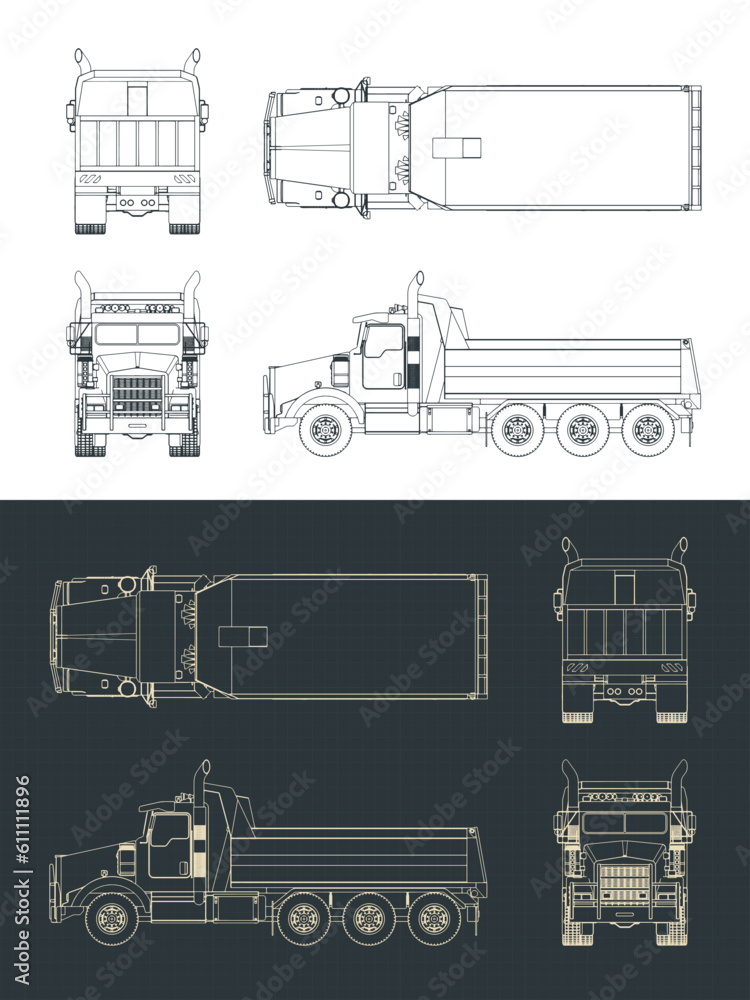 Dump truck blueprints
