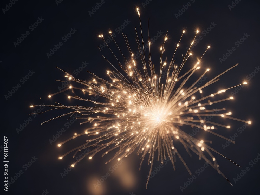 Fototapeta premium sparkler creating bright light on a dark background. ai generative