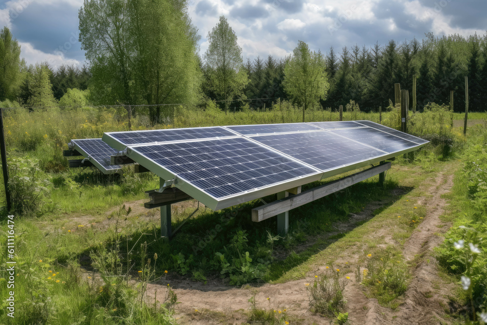 Solar Testfeld in Widderstall mit 3x. Generative AI