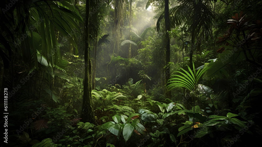 Amazon Jungle, World Rainforest Day. Generative AI Amazon Jungle, World Rainforest Day. Generative AI