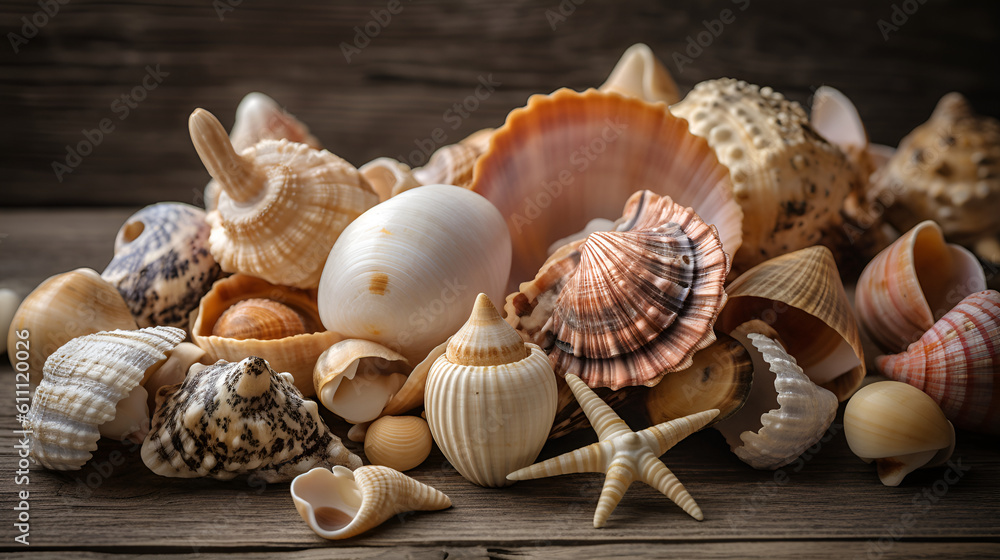 National Seashelll Day. Generative AI	