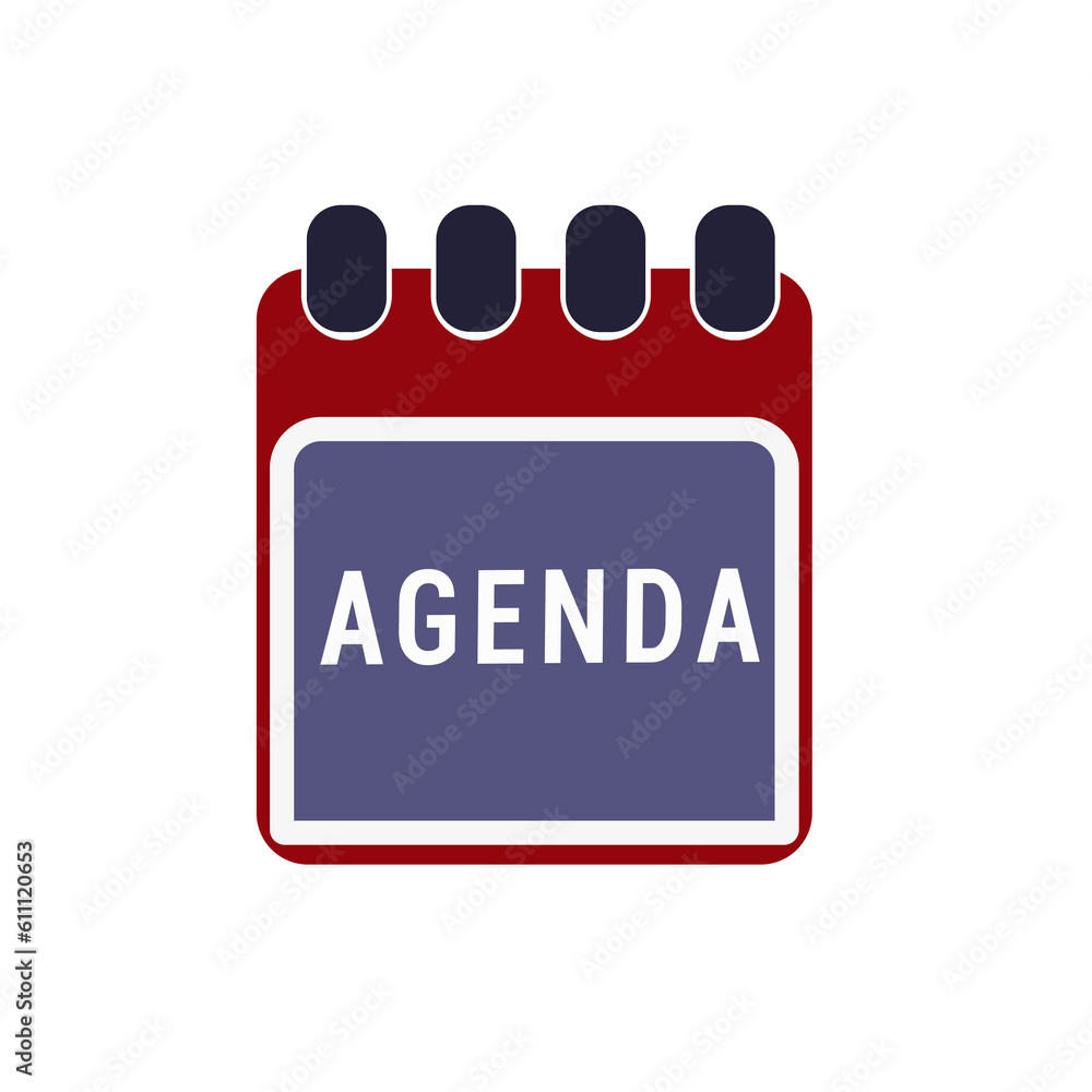 Page of calendar displaying agenda inscription. Illustration Page of calendar displaying agenda inscription. Illustration