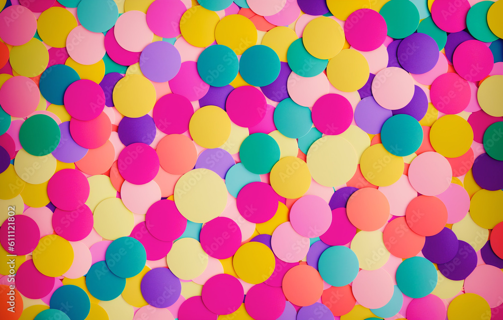 colorful confetti background for birthday, anniversary, party or event Generative AI.