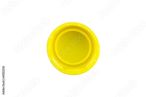 plastic bottle cap, plastic recycling or reuse isolated from background