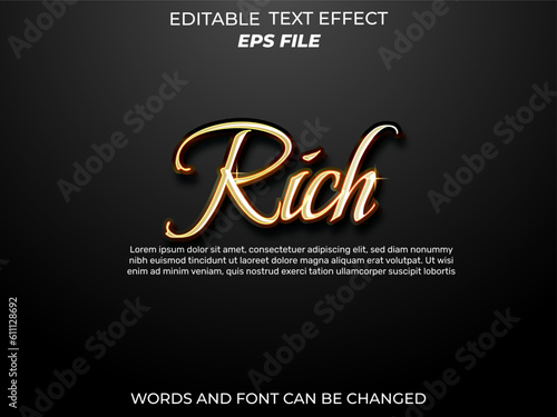 rich text effect, font editable, typography, 3d text