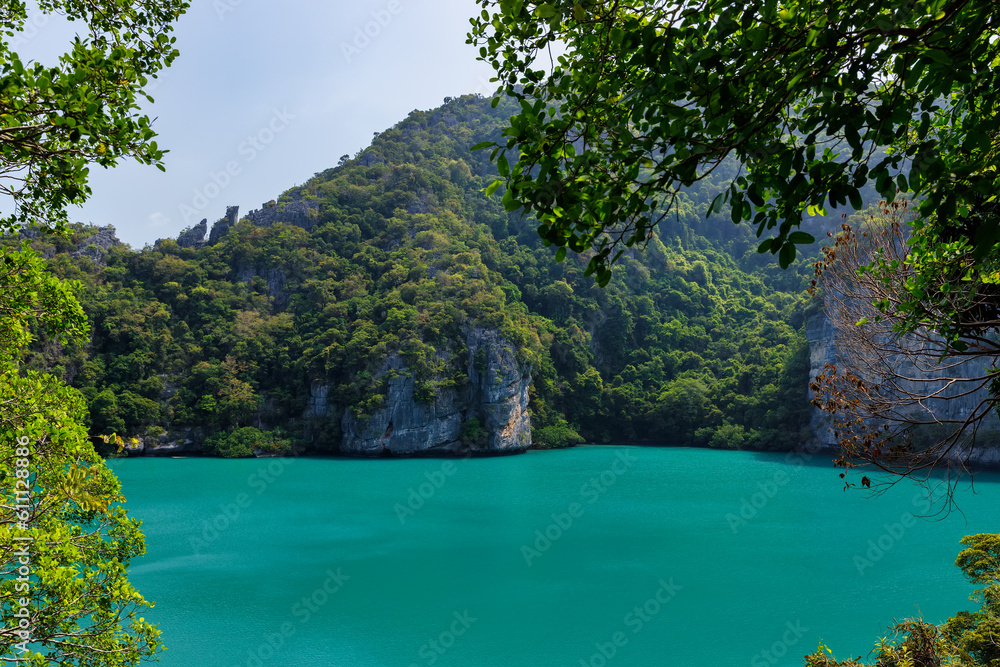 beautiful lagoon,tropical paradise,Angthong national marine park, koh Samui, Suratthani, Thailand.