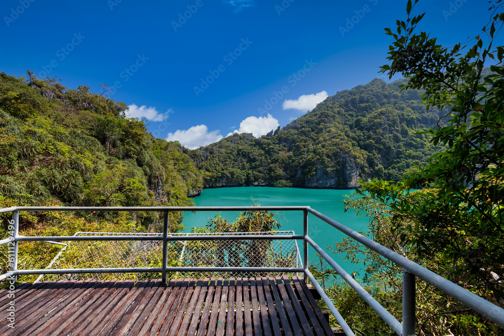 Fototapeta premium beautiful lagoon,tropical paradise,Angthong national marine park, koh Samui, Suratthani, Thailand.