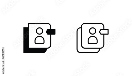 Photo Tag icon design with white background stock illustration