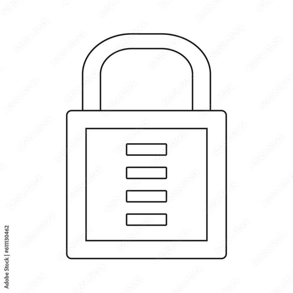 The silhouette of a padlock, good protection for the house on a white background. The silhouette of a padlock, good protection for the house on a white background.
