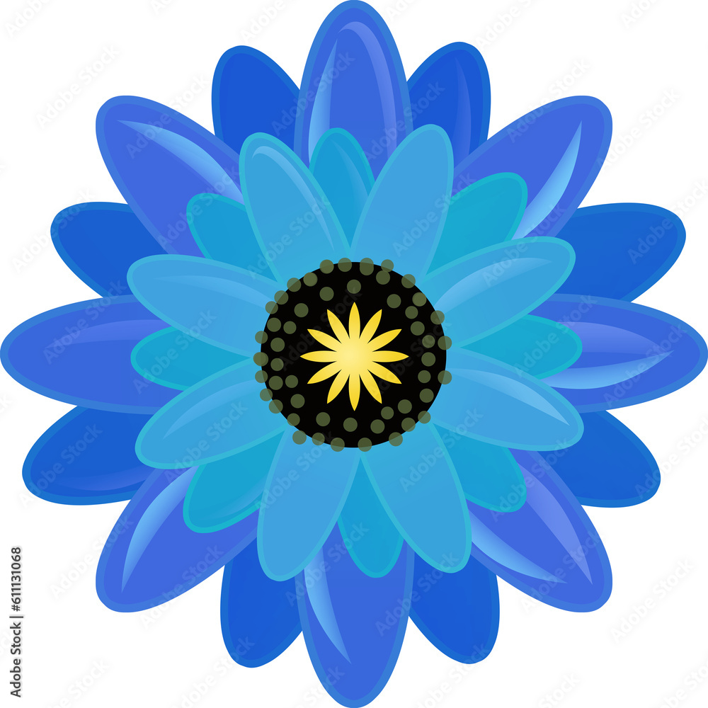 Obraz premium Cartoon scene with plant beautiful colorful flower isolated illustration for children