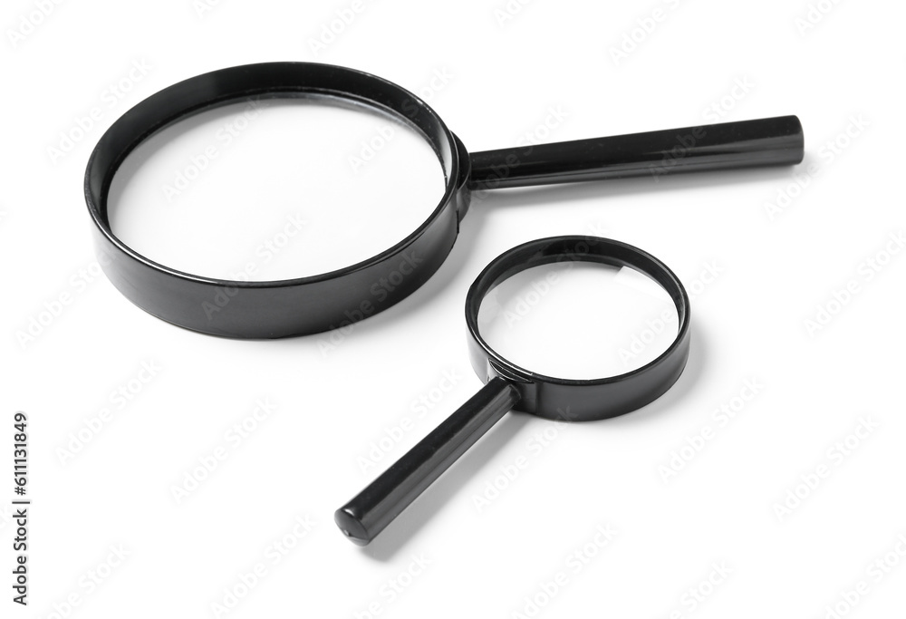 Magnifiers isolated on white background Magnifiers isolated on white background