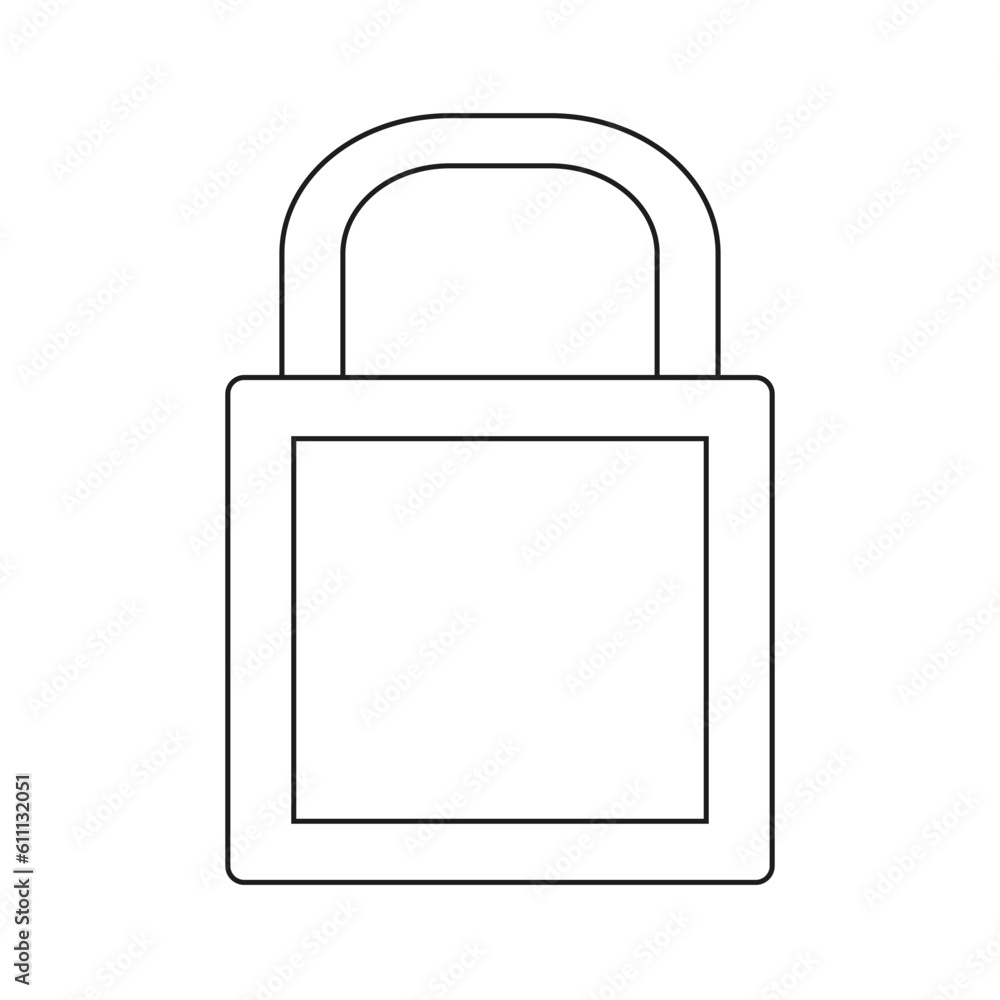 The silhouette of a padlock, good protection for the house on a white background. The silhouette of a padlock, good protection for the house on a white background.
