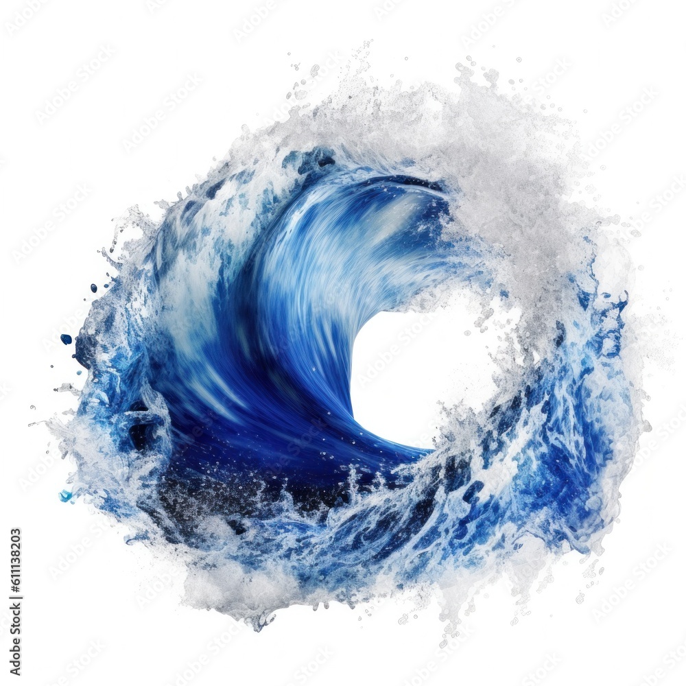 Ocean wave isolated. Illustration AI Generative. Ocean wave isolated. Illustration AI Generative.