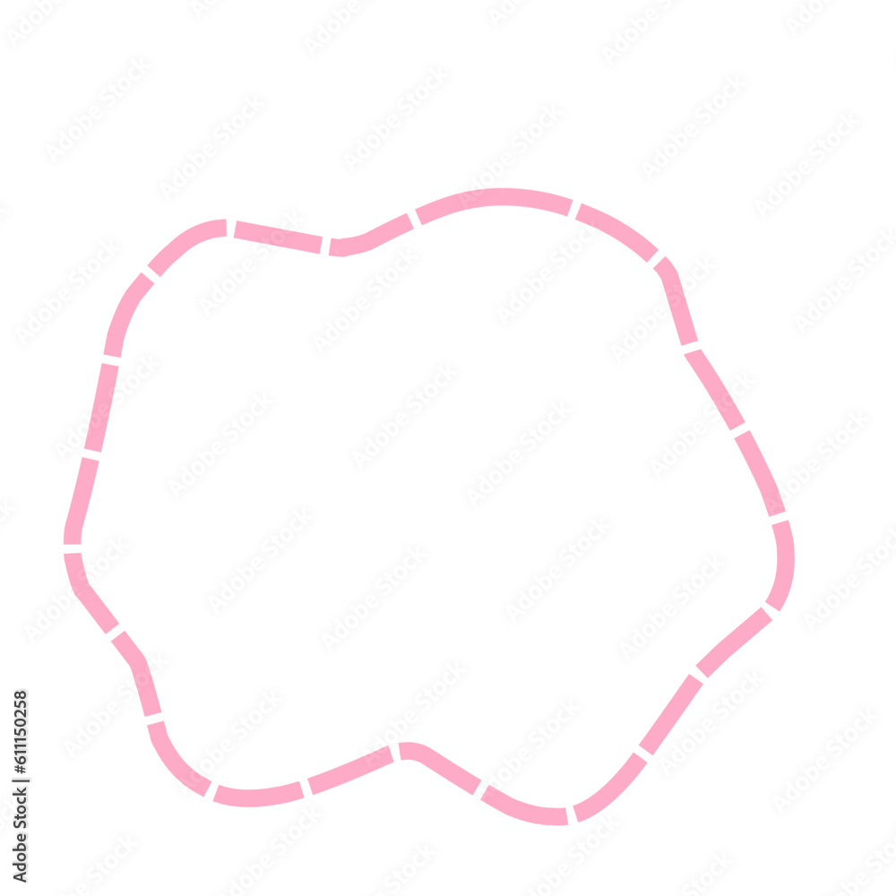 Organic blob line. Decorative pink lines