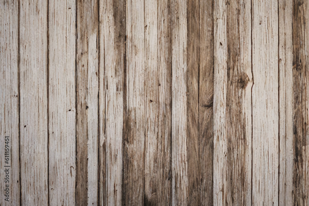 Naklejka premium Vector background. Light shabby wood, stripes, panels.