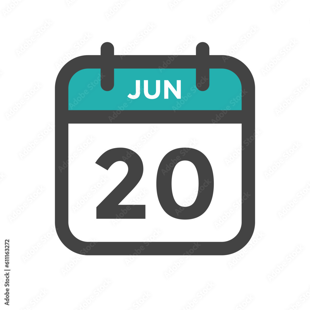 June 20 Calendar Day or Calender Date for Deadline, or Appointment June 20 Calendar Day or Calender Date for Deadline, or Appointment