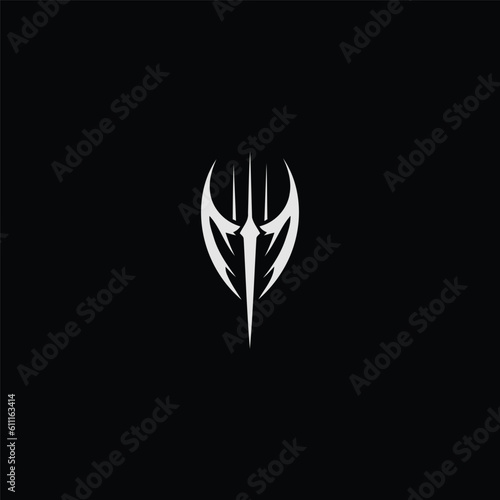 Trident logo design vector illustration