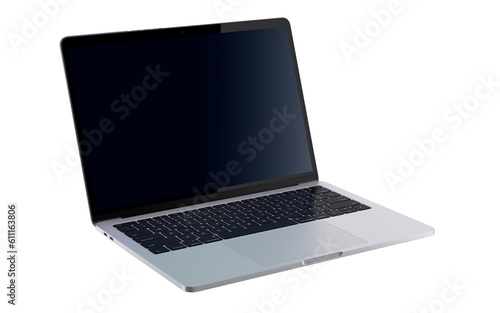 laptop isolated on transparent background photo