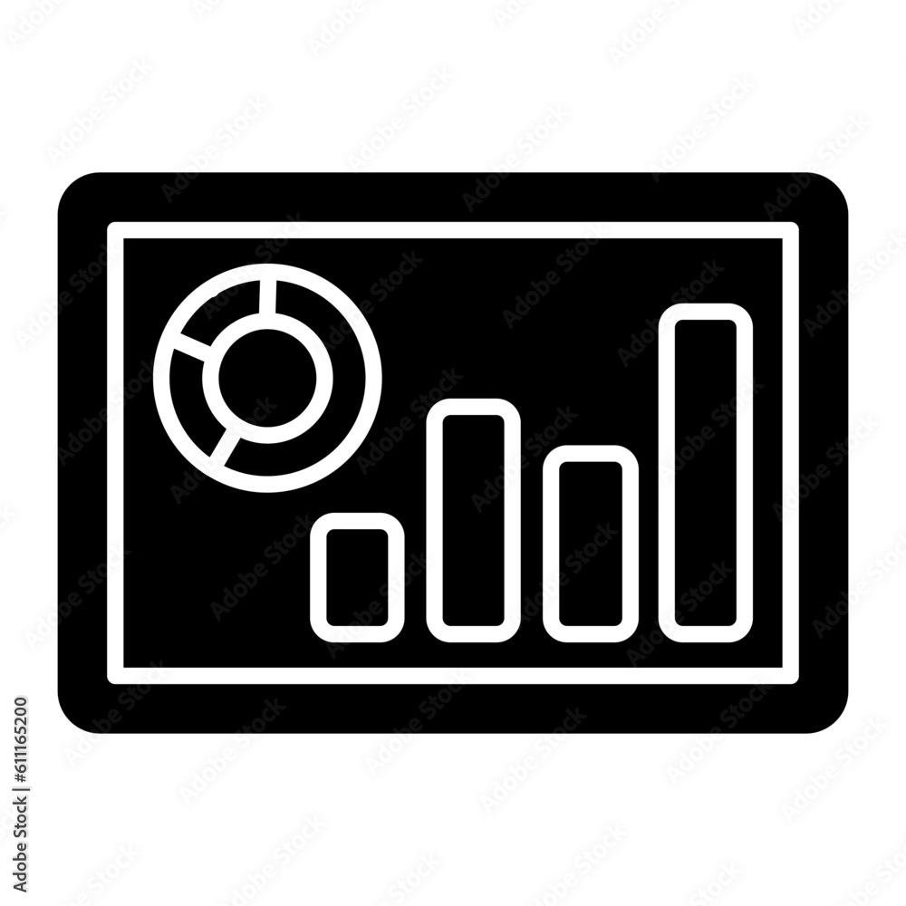 Finance Chart Glyph Icon Finance Chart Glyph Icon