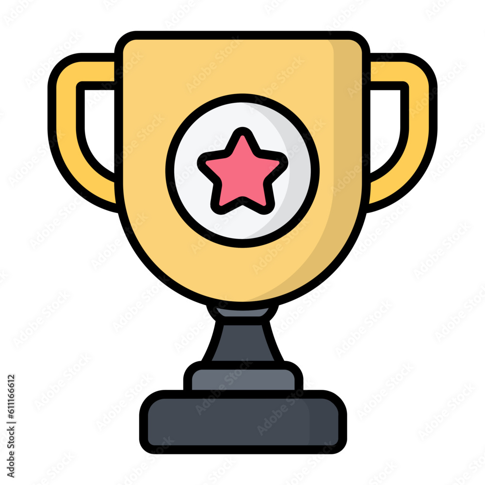 Trophy Line Color Icon Trophy Line Color Icon