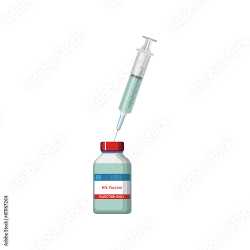Hib Vaccine Concept Design. Vector Illustration. photo